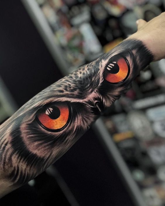 ojos de buho 4 - tatuajes de luna