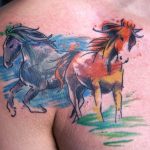 acuarela - tatuajes de código de barras