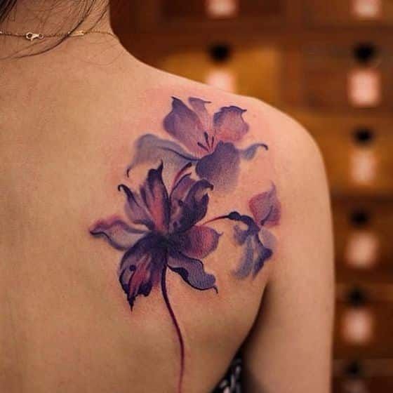 acuarela flores 5 - tatuajes en acuarela