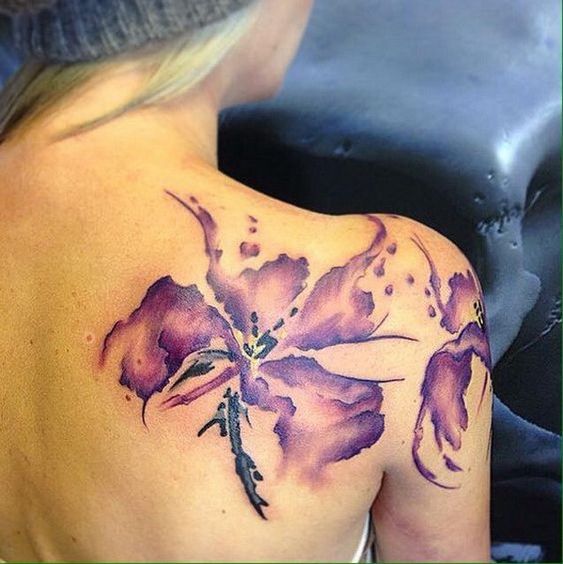 acuarela orquideas 3 - tatuajes en acuarela