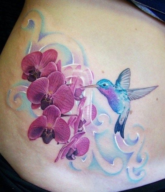 acuarela orquideas 4 - tatuajes en acuarela