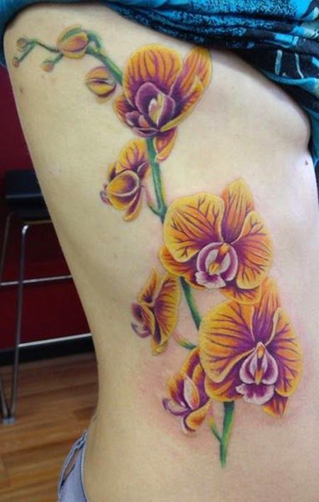 acuarela orquideas 5 - tatuajes en acuarela