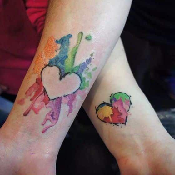 acuarela para parejas 4 - tatuajes en acuarela