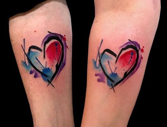 acuarela para parejas 6 - tatuajes en acuarela