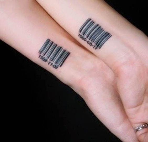 codigos de barra en la muñeca 4 - tatuajes de código de barras
