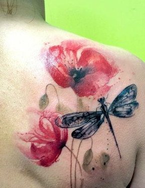 con libelulas 5 - tatuajes de libélulas