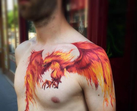 fenix para hombrs 1 - Tatuajes de ave fénix