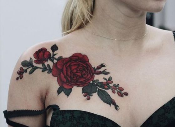flores en la clavicula 4 - tatuajes en la clavícula