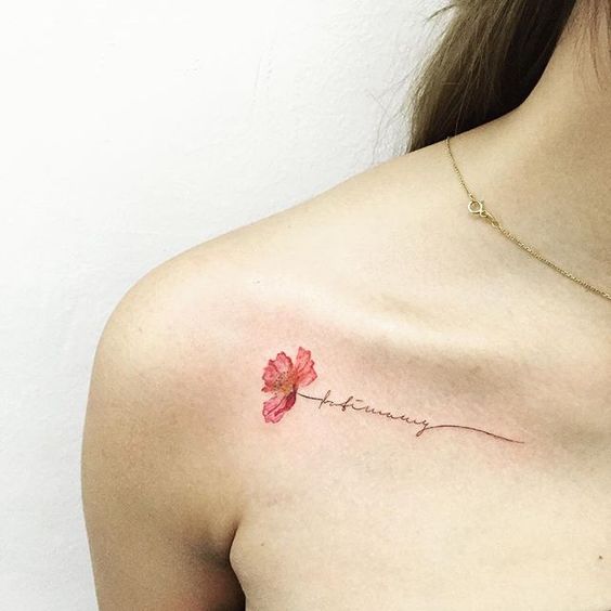 flores en la clavicula 7 - tatuajes en la clavícula