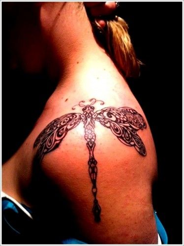 libelulas hombro 3 - tatuajes de libélulas