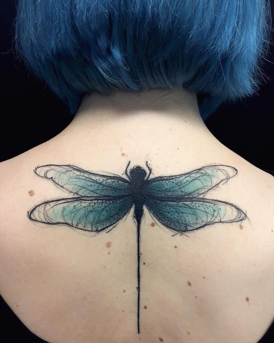 lubelulas espalda 7 - tatuajes de libélulas