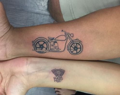 para parejas motos 1 - tatuajes de motos