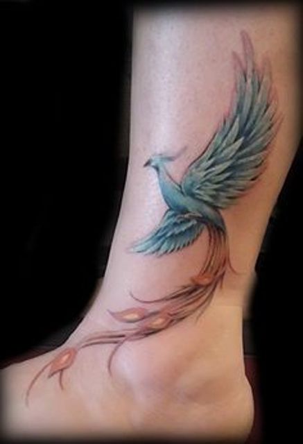pierna fenix 2 - Tatuajes de ave fénix