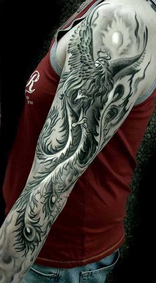 realista brazo fenix 1 1 - Tatuajes de ave fénix