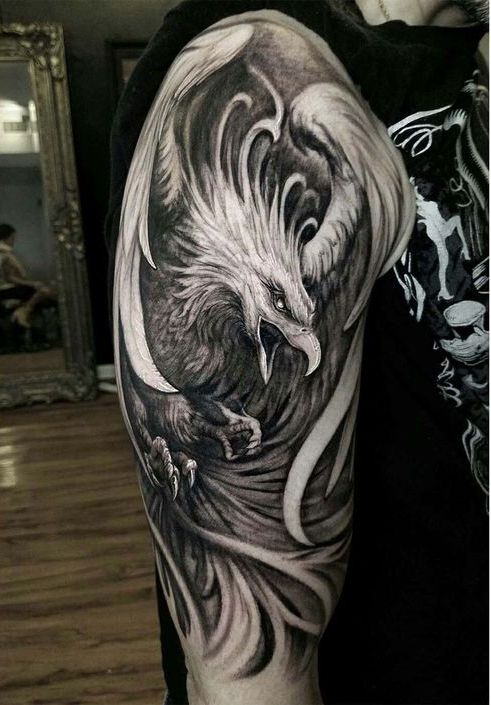 realista brazo fenix 3 1 - Tatuajes de ave fénix