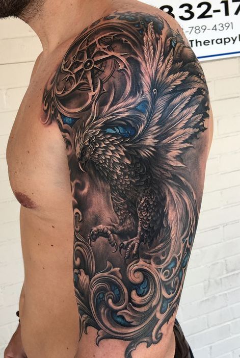 realista brazo fenix 4 1 - Tatuajes de ave fénix