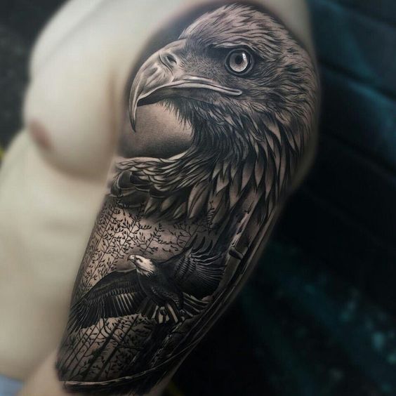 tatuajes de aguilas en el brazo 5 - tatuajes de águilas
