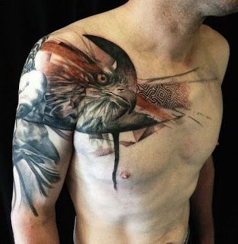 tatuajes de aguilas en el pecho 1 - tatuajes de águilas