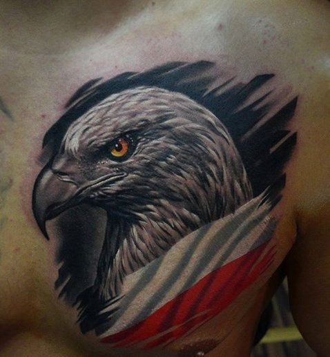 tatuajes de aguilas en el pecho 2 - tatuajes de águilas