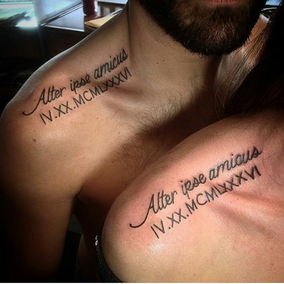 tatuajes para parejas en la clavicula 1 - tatuajes en la clavícula