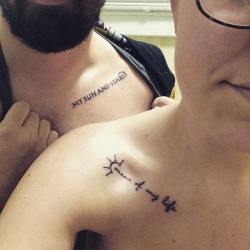 tatuajes para parejas en la clavicula 6 - tatuajes en la clavícula