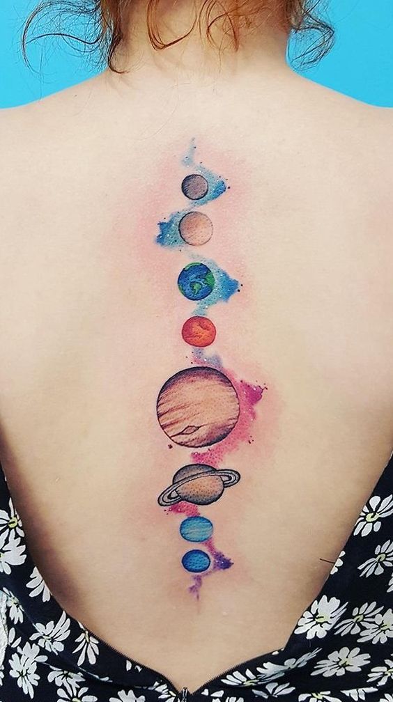 a color 3 - tatuajes de planetas