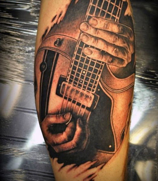 guitarras 3d 1 1 - tatuajes de guitarras
