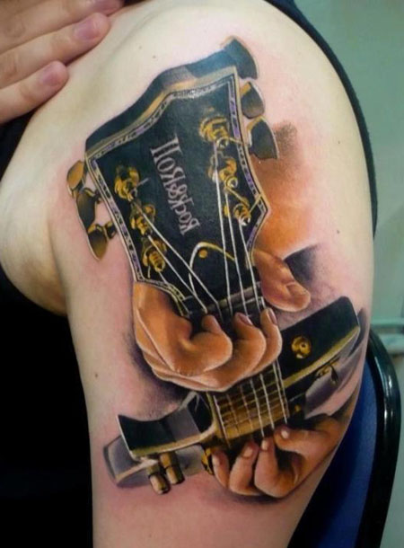 guitarras 3d 6 1 - tatuajes de guitarras