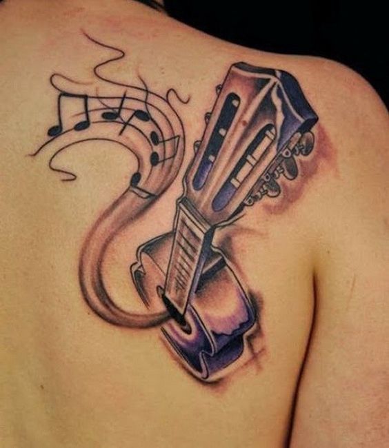 guitarras acusticas 2 1 - tatuajes de guitarras