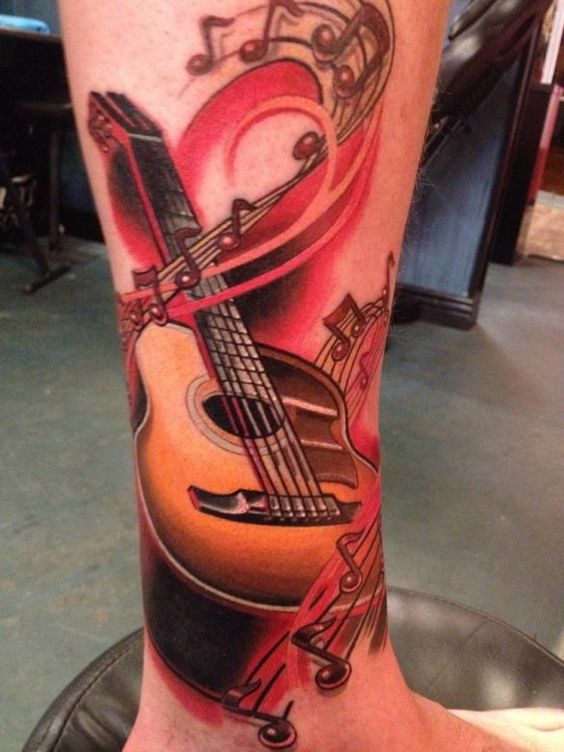 guitarras acusticas 4 1 - tatuajes de guitarras