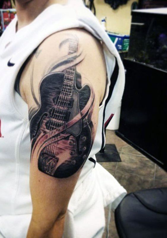 guitarras brazo 1 1 - tatuajes de guitarras