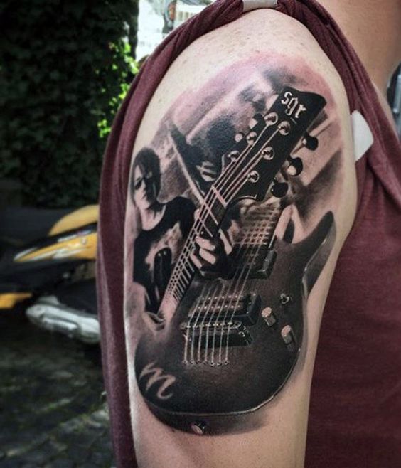 guitarras brazo 2 1 - tatuajes de guitarras