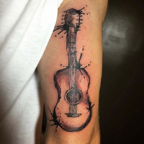 guitarras brazo 3 1 - tatuajes de guitarras