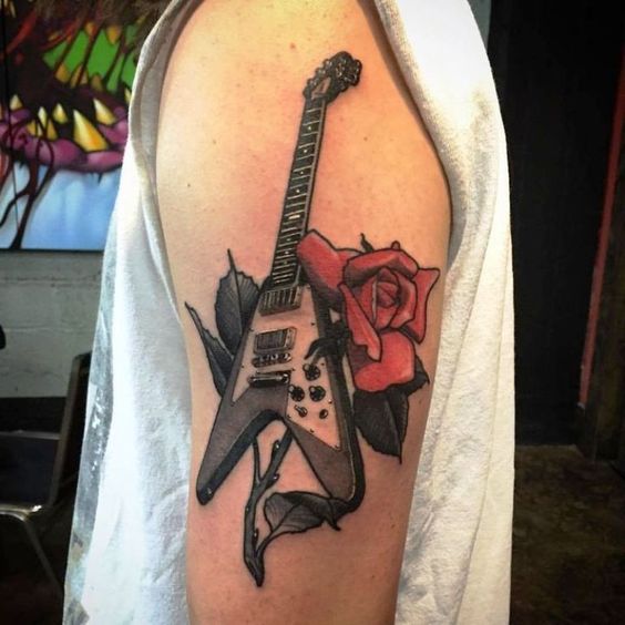 guitarras brazo 4 1 - tatuajes de guitarras