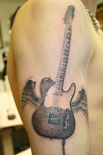 guitarras con alas 1 1 - tatuajes de guitarras
