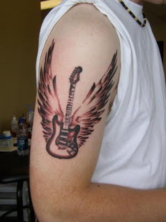 guitarras con alas 3 1 - tatuajes de guitarras