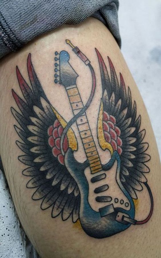 guitarras con alas 6 1 - tatuajes de guitarras