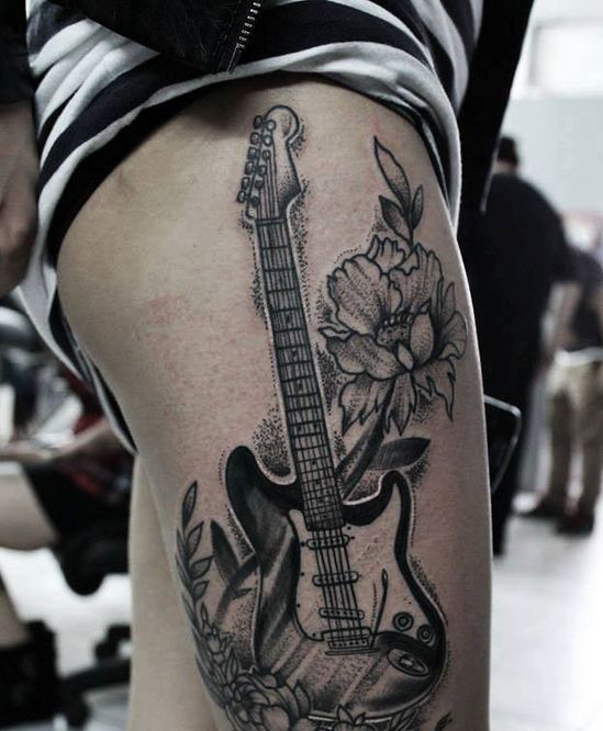 guitarras electricas 2 1 - tatuajes de guitarras