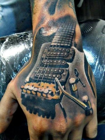 guitarras electricas 4 1 - tatuajes de guitarras