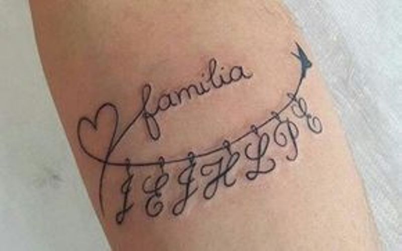 hijos y familia 2 - tatuajes de iniciales