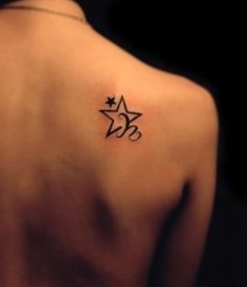 iniciales con estrellas 4 - tatuajes de iniciales