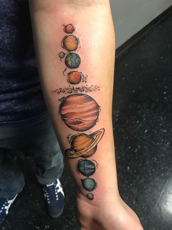 los planetas 1 1 - tatuajes de planetas