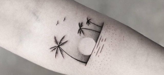 palmas y playa 4 2 - tatuajes de palmas
