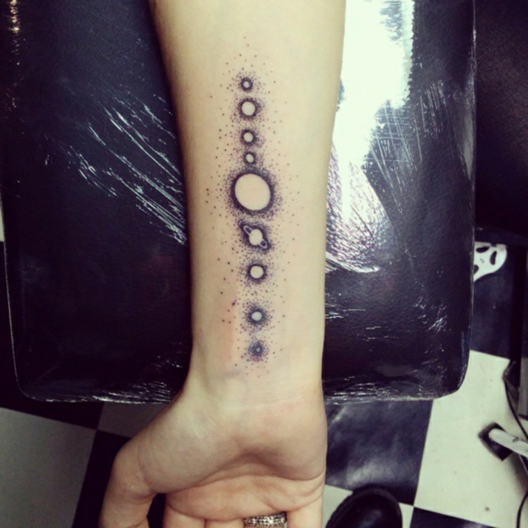 planetas en la muñeca 6 - tatuajes de planetas