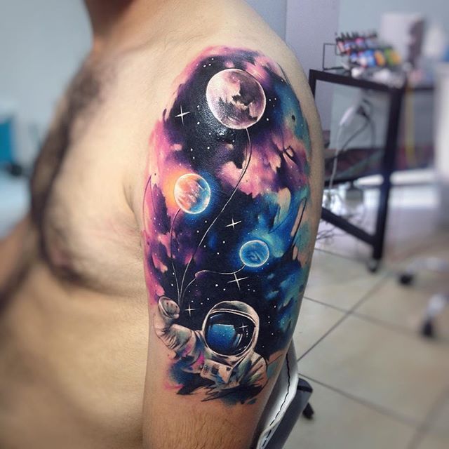 planetas y galaxias 3 - tatuajes de planetas