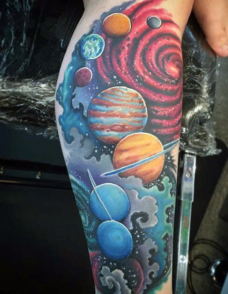 planetas y galaxias 5 - tatuajes de planetas