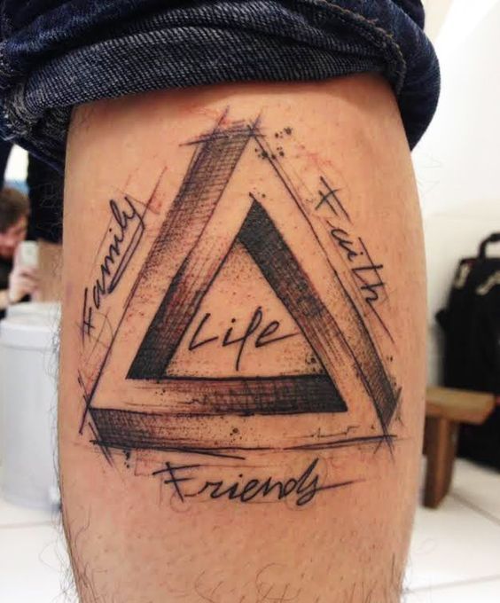 triangulos para hombres 1 - Tatuajes de triángulos