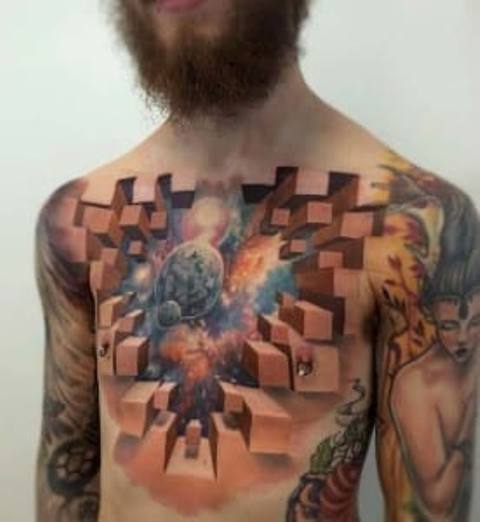 universo pecho 6 2 - tatuajes para hombres