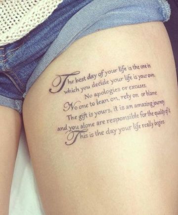 Tatuajes Para Mujeres En Las Piernas con Frases 7 - Tatuajes para Mujeres en las Piernas