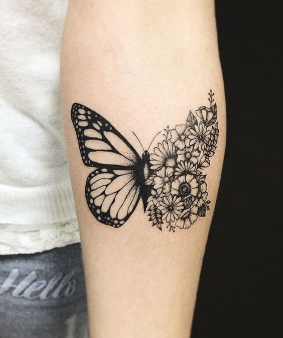 Tatuajes de Mujeres Pierna mariposa 4 - Tatuajes para Mujeres en las Piernas